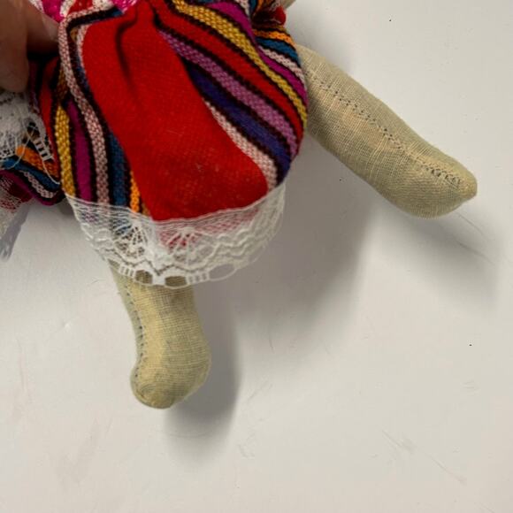 Vintage 1980's Handmade Traditional Folk Art Mexican Doll Button Joints - Picture 4 of 10